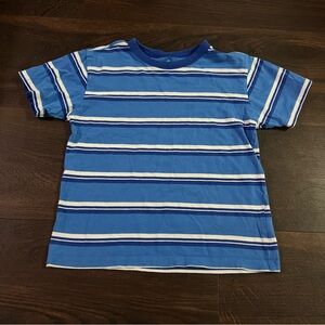 Crewcuts Blue and White Striped Tee Boys size small 6/7
